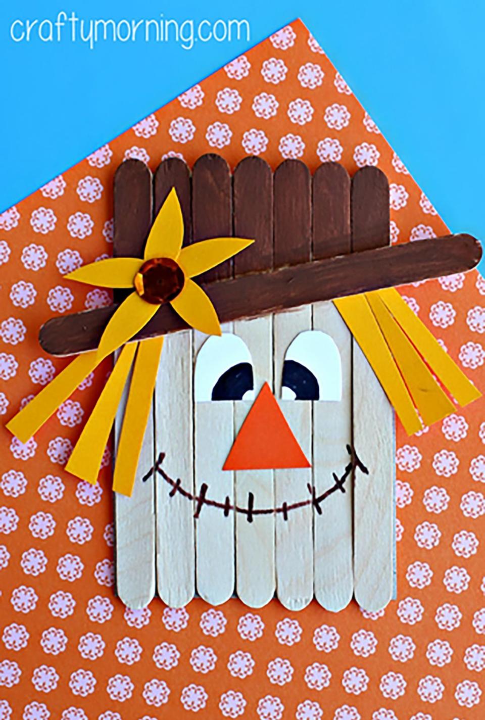 Popsicle Stick Scarecrow Craft