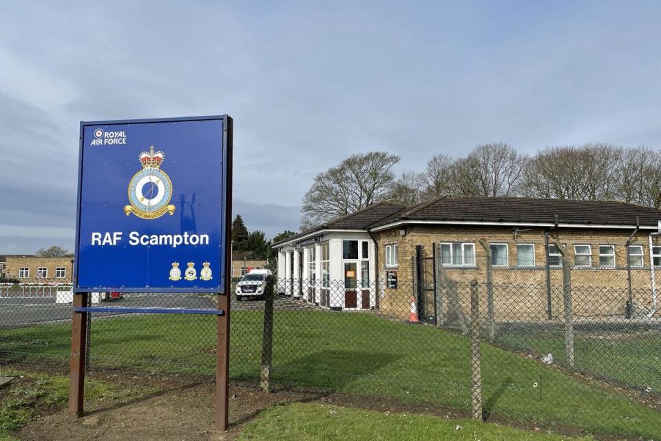 RAF Scampton in Lincoln, one of the sites identified for housing asylum seekers (Callum Parke/PA) (PA Wire)