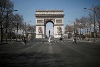 FILE PHOTO: Lockdown imposed to slow the spreading of the coronavirus disease (COVID-19) in Paris