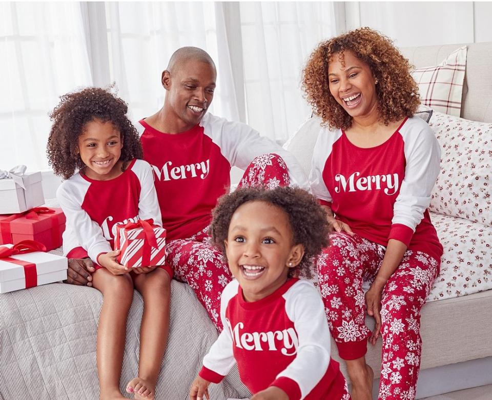 Most Cheerful: Matching Merry Family Pajamas