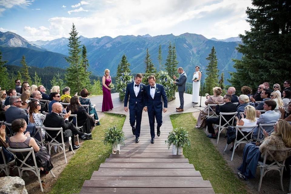 A gay wedding at The Little Nell in Aspen, Colorado