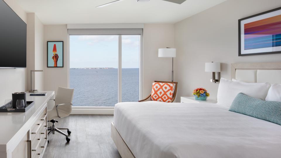 Sunseeker Resort unveils images of its nearly complete resort including king and balcony guest rooms and in room kitchen in select suites.