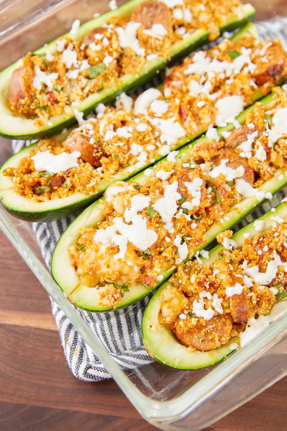 Italian Sausage Stuffed Zucchini