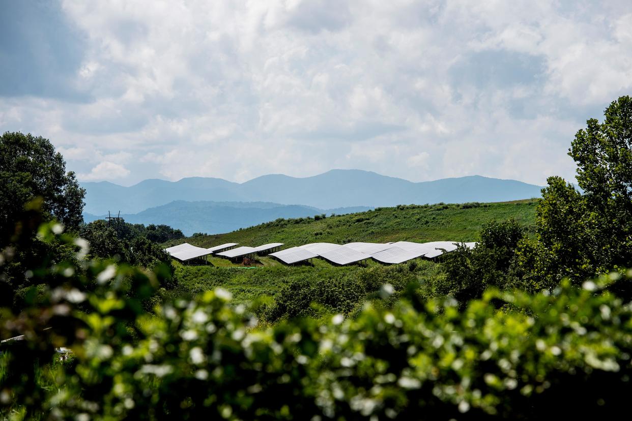 One of Duke Energy's solar farms located at the former Buncombe County Landfill.