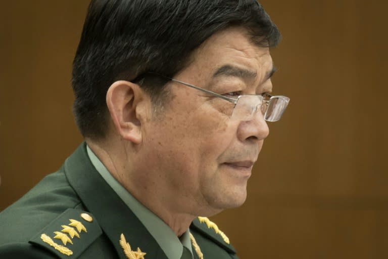 China's Defense Minister Chang Wanquan, seen during a meeting in 2015