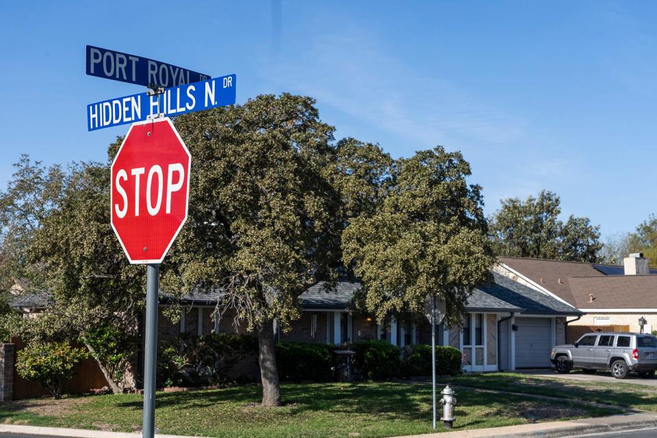 The home of homicide victims Phyllis James and Shane James Sr. on Port Royal Street in East Bexar County is seen on Wednesday, Dec. 6, 2023.