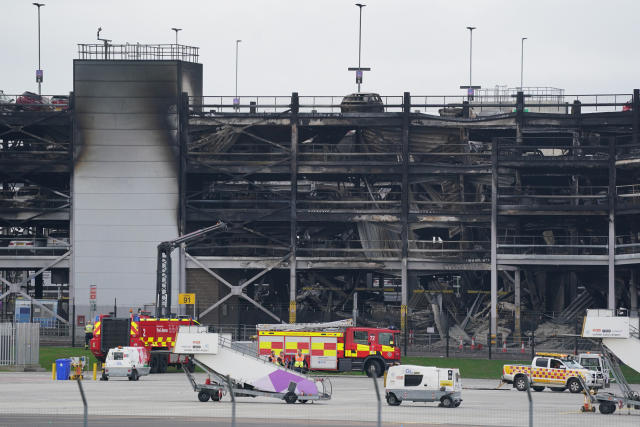 Luton Airport fire what caused the fire at the London Airport