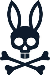 The Psycho Bunny logo.