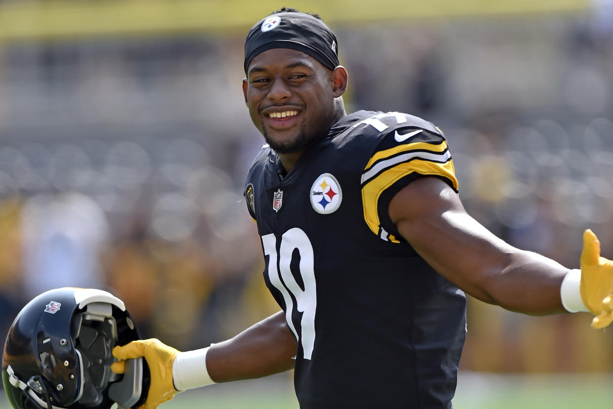 Steelers rookie JuJu Smith-Schuster rides his bike everywhere, but it was stolen on Tuesday. (AP)