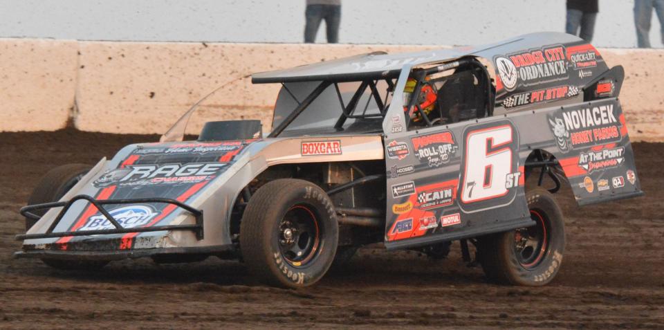 Joseph Thomas of Fargo (N.D.) won the 2023 modifieds points title at Casino Speedway in Watertown.