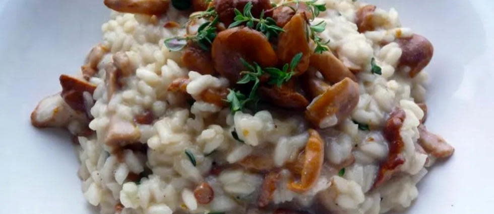 Risotto aux champignons.
