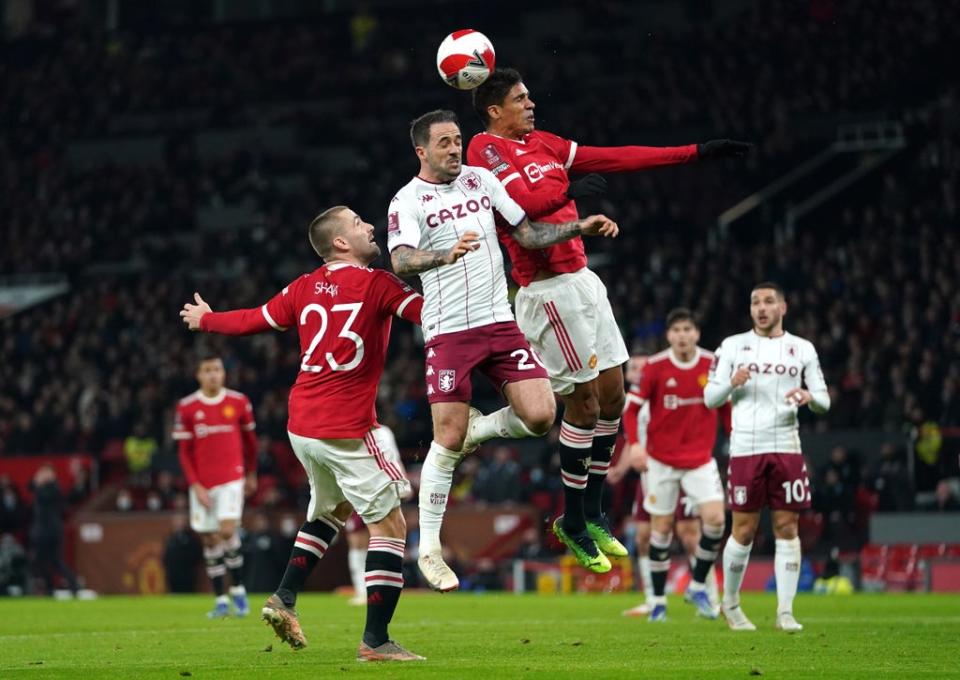 Raphael Varane enjoyed the ‘fight’ with Aston Villa on Monday (Martin Rickett/PA) (PA Wire)