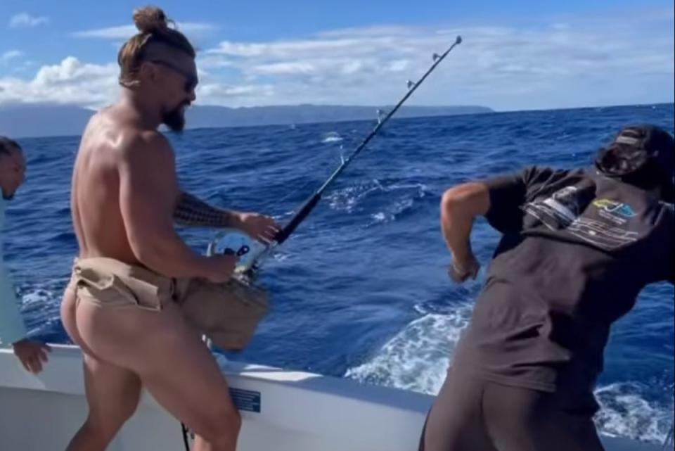 The actor, 43, donned a traditional Hawaiian malo usually worn by men on ceremonial occasions (Instagram/JasonMomoa)