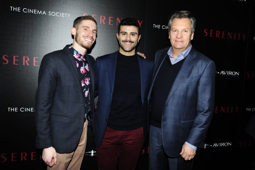 NEW YORK, NY - JANUARY 23: Savary Hall, Ferris Armaly and William Sadleir attend Aviron Pictures With The Cinema Society Host A Special Screening Of "Serenity" at Museum of Modern Art on January 23, 2019 in New York City. (Photo by Paul Bruinooge/Patrick McMullan via Getty Images)