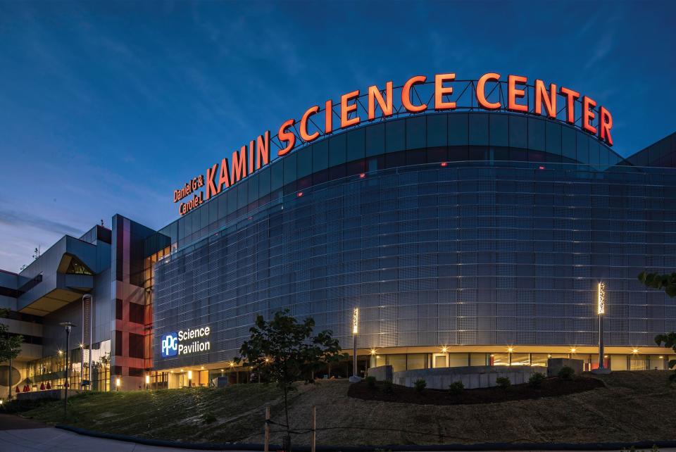 Artist rendering of the new sign that will adorn the newly named Kamin Science Center.