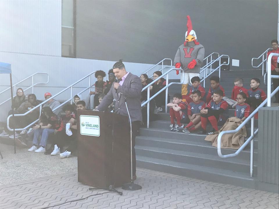 Vineland native Jamil Demby received the key to the city as part of Jamil Demby Day on Friday