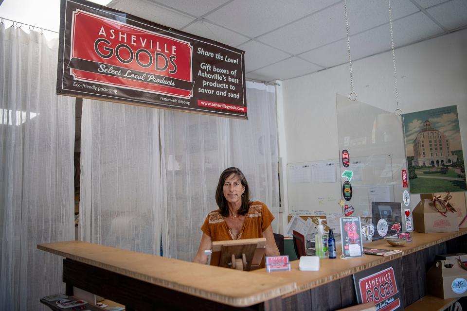 Celia Naranjo, owner of the West Asheville gift basket store Asheville Goods.