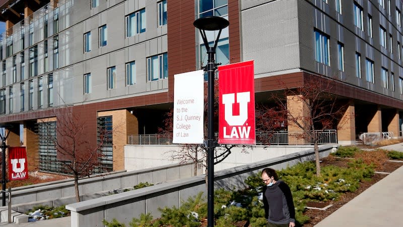 The S.J. Quinney College of Law at the University of Utah in Salt Lake City is pictured on Friday, Nov. 13, 2020.
