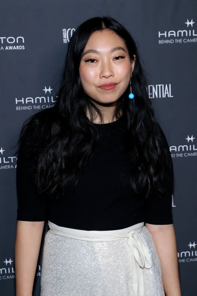 los angeles, california   november 13 awkwafina arrives at the 11th annual hamilton behind the camera awards hosted by los angeles confidential magazine, the premiere luxury, and lifestyle publication on november 13, 2021 in los angeles, california photo by randy shropshiregetty images for los angeles confidential  hamilton behind the camera awards