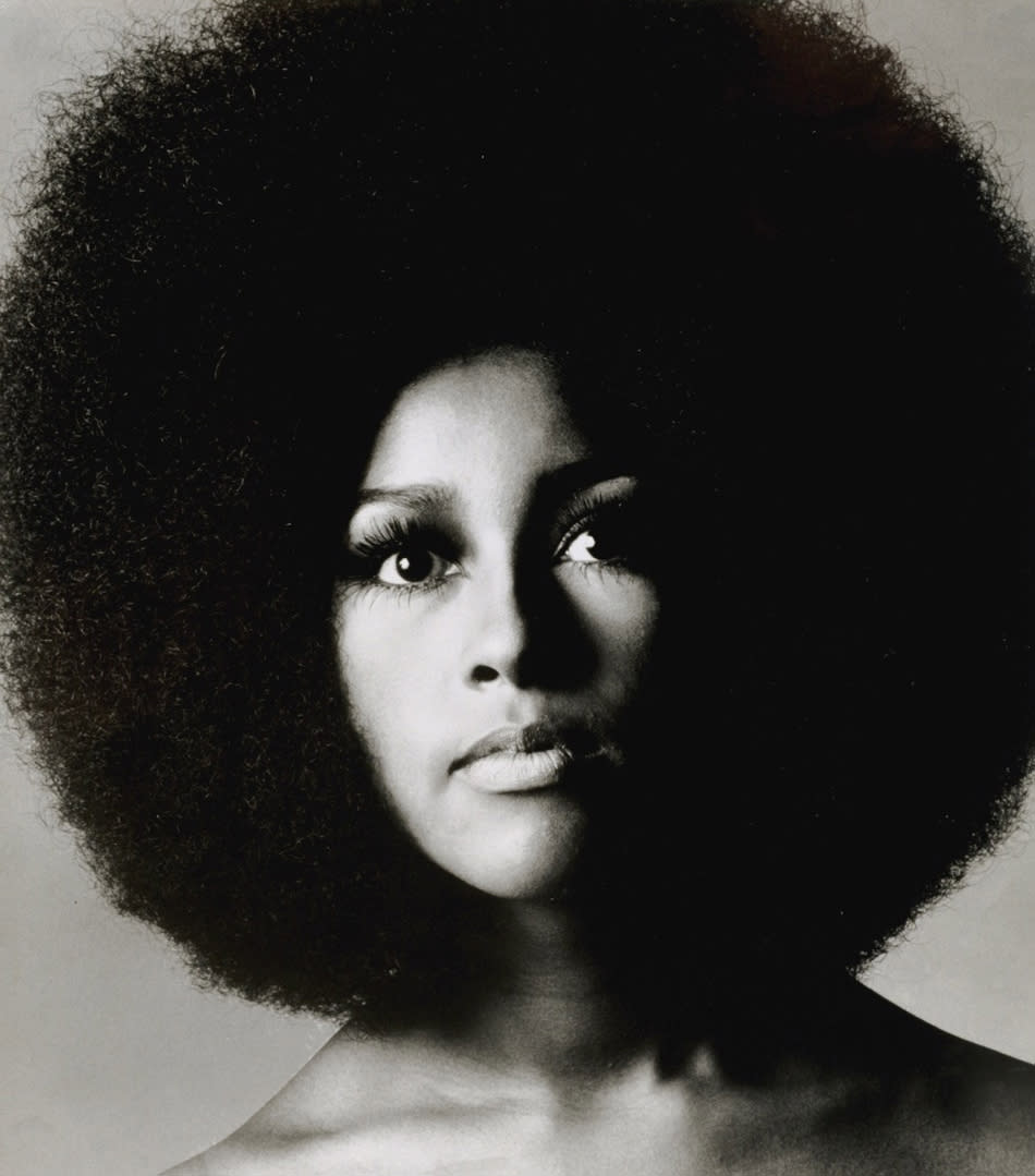 This 1969 portrait made available by Sotheby's Saturday Nov. 10, 2012 shows American-born singer Marsha Hunt. Handwritten letters from Rolling Stones frontman Mick Jagger to his former lover Marsha Hunt will be auctioned in London next month. Hunt is an American-born singer who was the inspiration for the Stones' 1971 hit "Brown Sugar" and bore Jagger's first child. The auction house said Saturday Nov. 10, 2012 that the collection, which includes song lyrics and a Rolling Stones playlist, is expected to fetch between 70,000 and 100,000 pounds ($111,300 and $159,000) and will go under the hammer on December 12. (AP Photo/Sotheby's/Courtsey of Justin de Villeneuve)