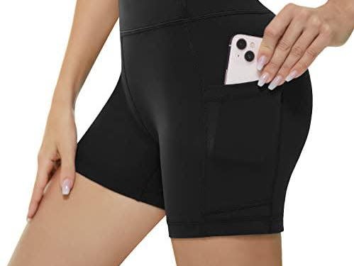 Pantalones cortos de compresión de cintura alta para mujer KKB