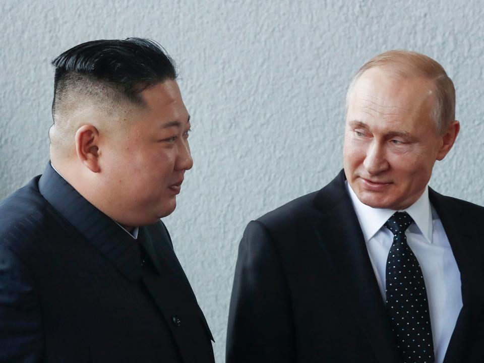 Putin offers help to break North Korea nuclear deadlock in first meeting with Kim Jong-un