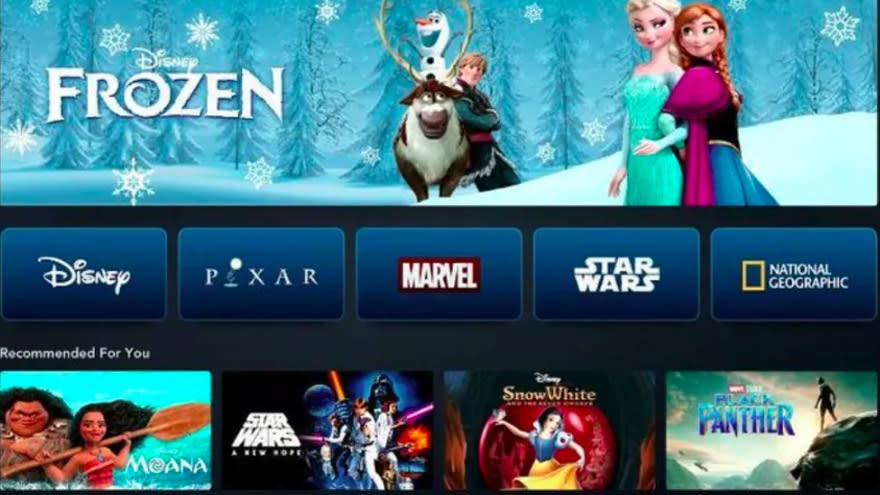 Frozen es uno de los contenidos exclusivos de Disney Plus.