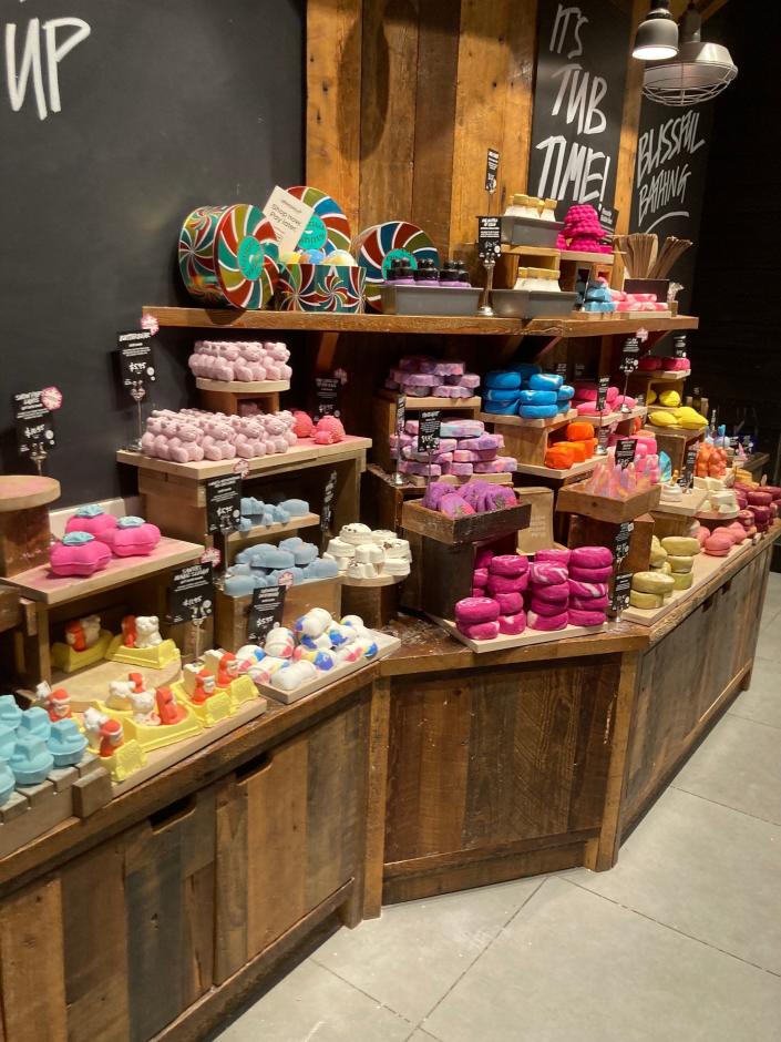 Lush store in US Indianapolis soap products