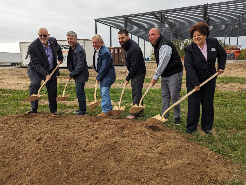 The Lagersmith Can Supply Co. held a groundbreaking ceremony on Thursday, in front of the framework for their new $10 million facility in Fremont.