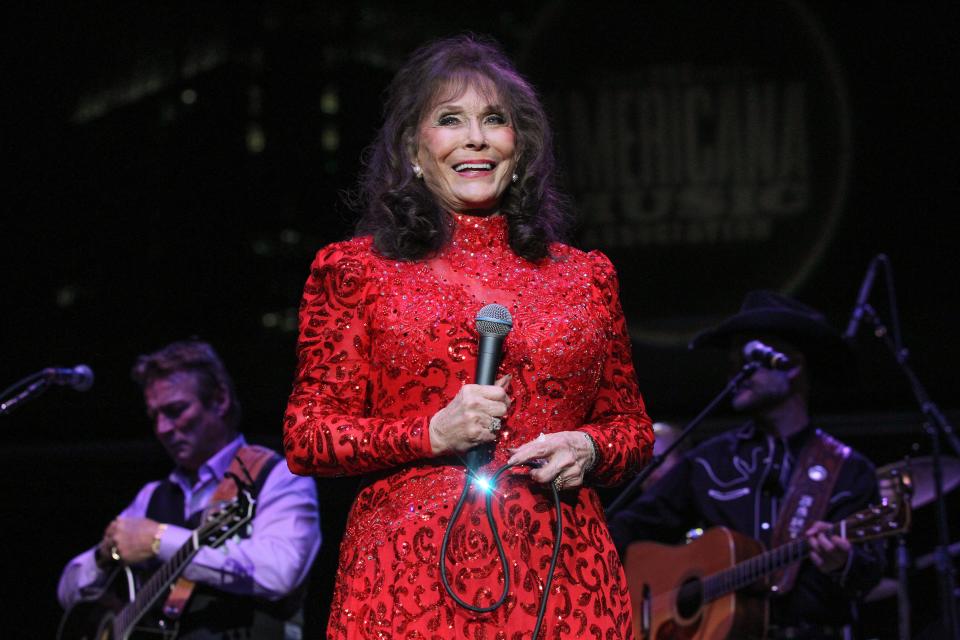 Loretta Lynn performs during the 16th Annual Americana Music Festival & Conference at Ascend Amphitheater on September 19, 2015, in Nashville, Tennessee. Grammy-winning country singer Loretta Lynn died at 90 years old.