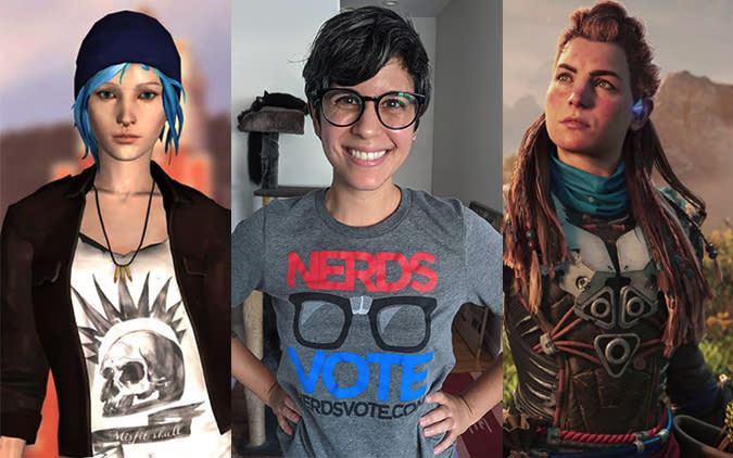 Chloe Price, Ashly Burch, and Aloy