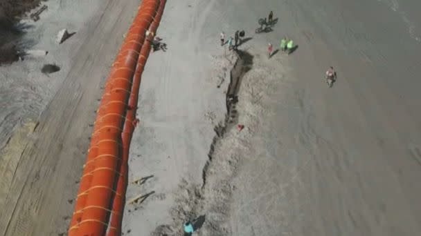 PHOTO: Archeologists said they've uncovered a 19th-century shipwreck in Daytona Beach Shores, Florida, following recent hurricanes. (WGTV)