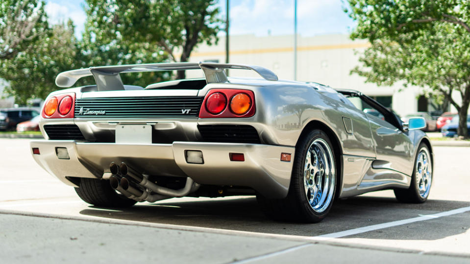 A 1999 Lamborghini Diablo VT Roadster.