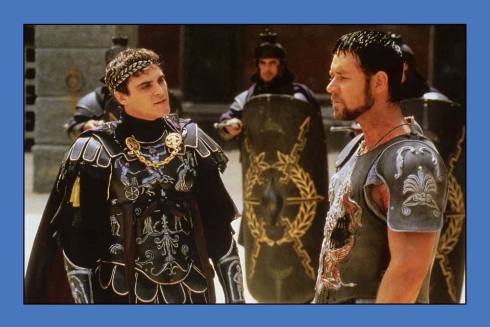 <p>DreamWorks/Courtesy Everett</p> Joaquin Phoenix and Russell Crowe in 