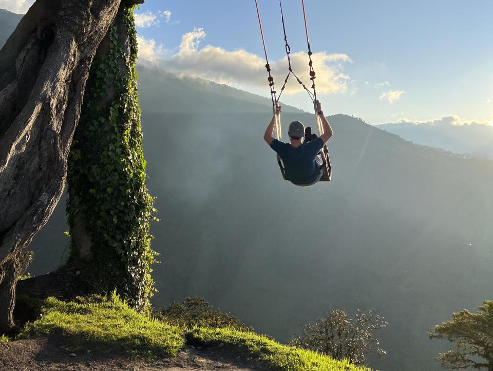 "The Swing at the End of the World" in Baños, Ecuador.