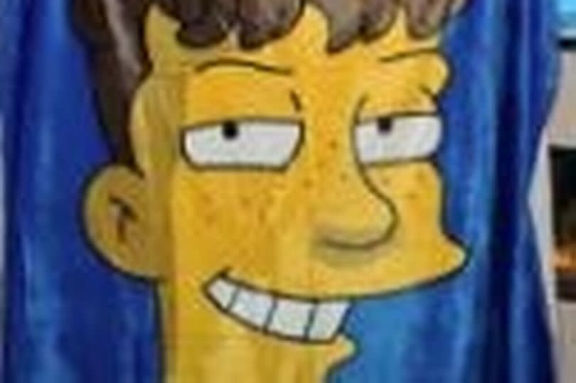 A Simpsons blanket that missing Dillon Duffy may have with him