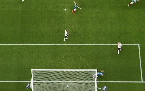 Hirving Lozano celebrates scoring - Credit: Reuters