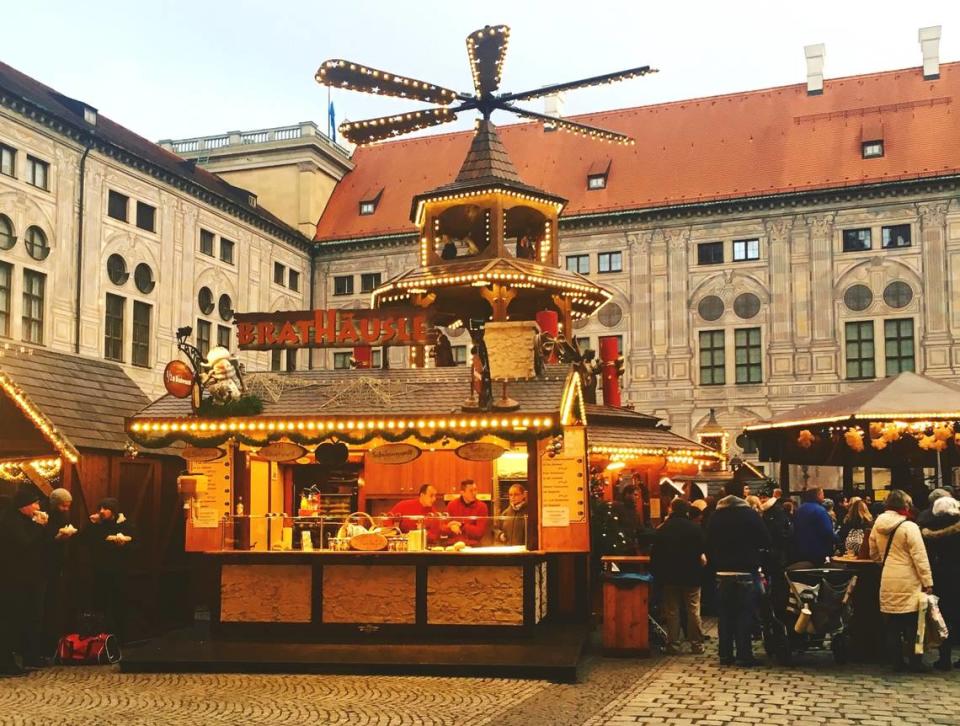 If you book your trip around the holidays, you can visit the Christmas markets in Munich, Germany.