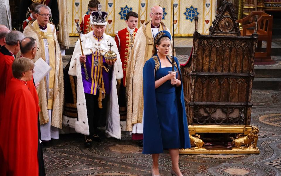 Lord President of the Council, Penny Mordaunt, holding the Sword of State - Yui Mok