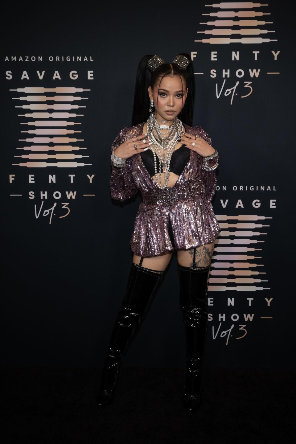 Bella Poarch attends the premiere of Savage x Fenty Vol 3.