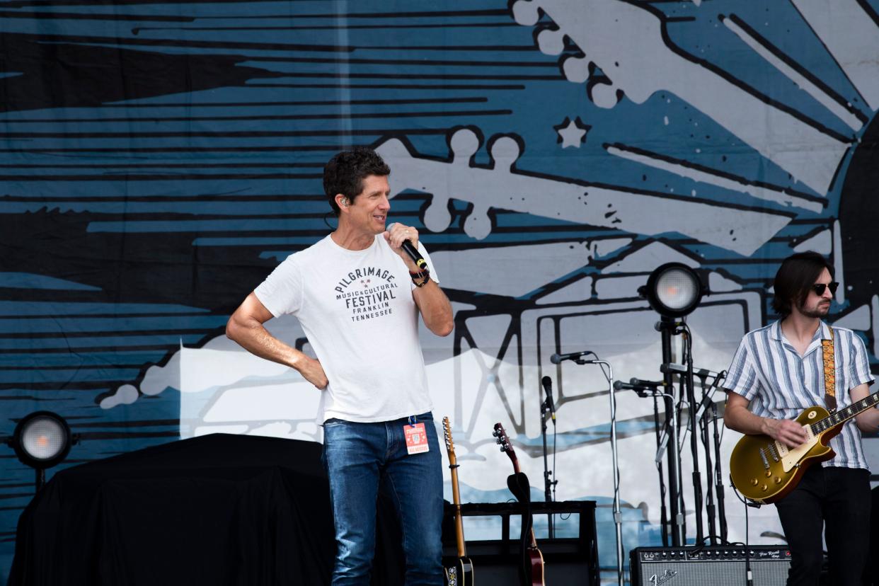 Kevin Griffin from Better Than Ezra, performs with Tigerlily Gold during the 2023 Pilgrimage Music & Cultural Festival in Franklin.