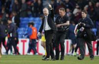 Britain Football Soccer - Crystal Palace v Burnley - Premier League - Selhurst Park - 29/4/17 Burnley manager Sean Dyche celebrates after the game Action Images via Reuters / John Sibley Livepic