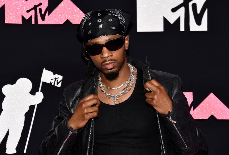 Metro Boomin arrives at the MTV Video Music Awards on Tuesday, Sept. 12, 2023, at the Prudential Center in Newark, N.J.