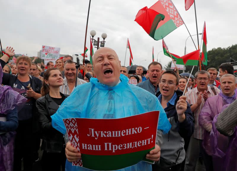 Rally in support of Belarusian President Alexander Lukashenko in Minsk