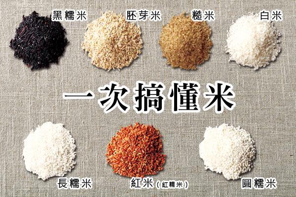 每種米的功用與味道各異。