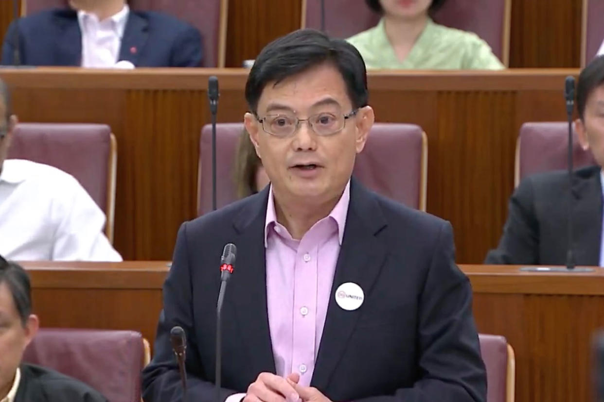 Finance Minister Heng Swee Keat (Screenshot: YouTube)