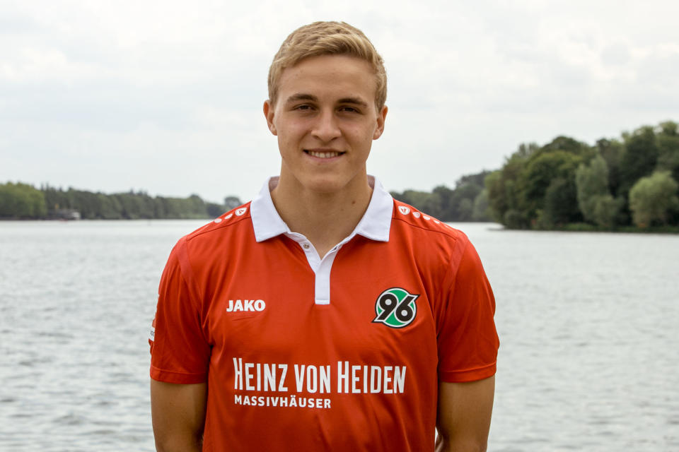 Timo Hübers of German soccer club Hannover 96 has tested positive for COVID-19. (Photo by Rust/ullstein bild via Getty Images)