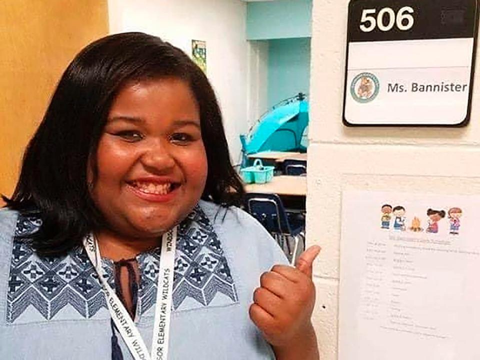 This undated photo provided by the Richland School District 2 in South Carolina shows teacher Demetria “Demi” Bannister. Bannister died three days after being diagnosed with COVID-19, her school district said in a news release Wednesday, Sept. 9, 2020. She taught third grade in Columbia, South Carolina.