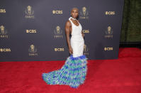 Cynthia Erivo arrives at the 73rd Primetime Emmy Awards on Sunday, Sept. 19, 2021, at L.A. Live in Los Angeles. (AP Photo/Chris Pizzello)