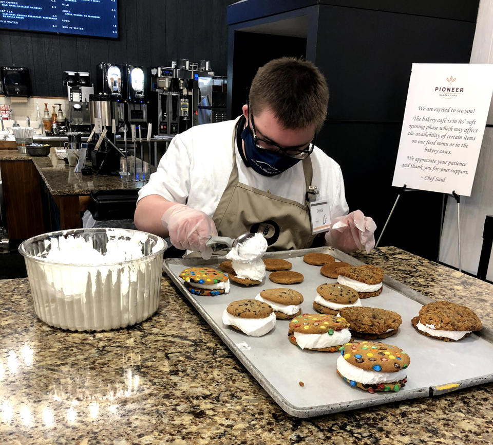 Aside from cookies, Derek also recommends everyone try Pioneer's gooey butter cake. (Courtesy Lafayette Industries)